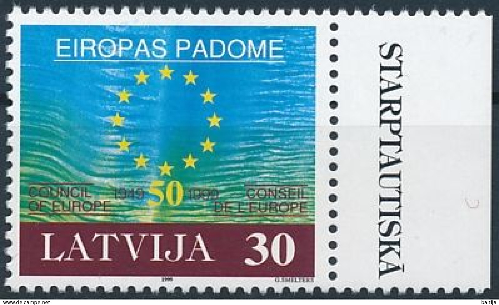 Mi 500 ** MNH / Council Of Europe 50th Anniversary - Lettonie