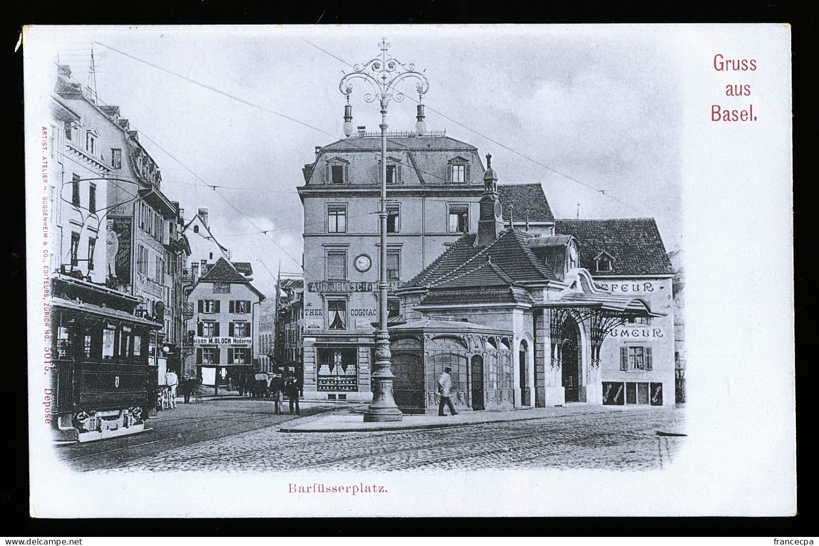 14445 - SUISSE - GRUSS Aus BASEL - Barfüsserplatz  - Dos Non Divisé - Basel