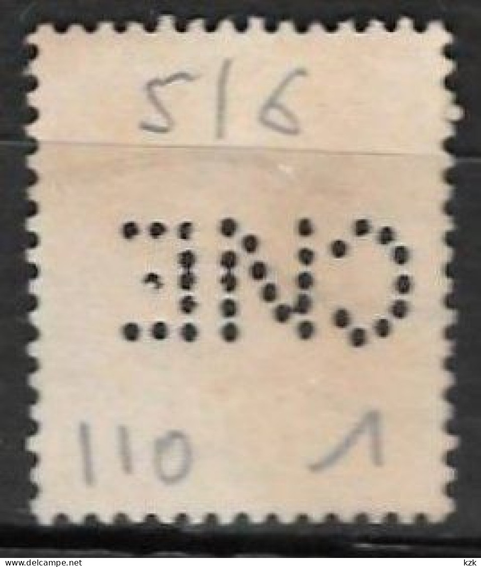 947	N°	516	Perforé	-	CNE 310	-	COMPTOIR NATIONAL D’ESCOMPTE - Used Stamps