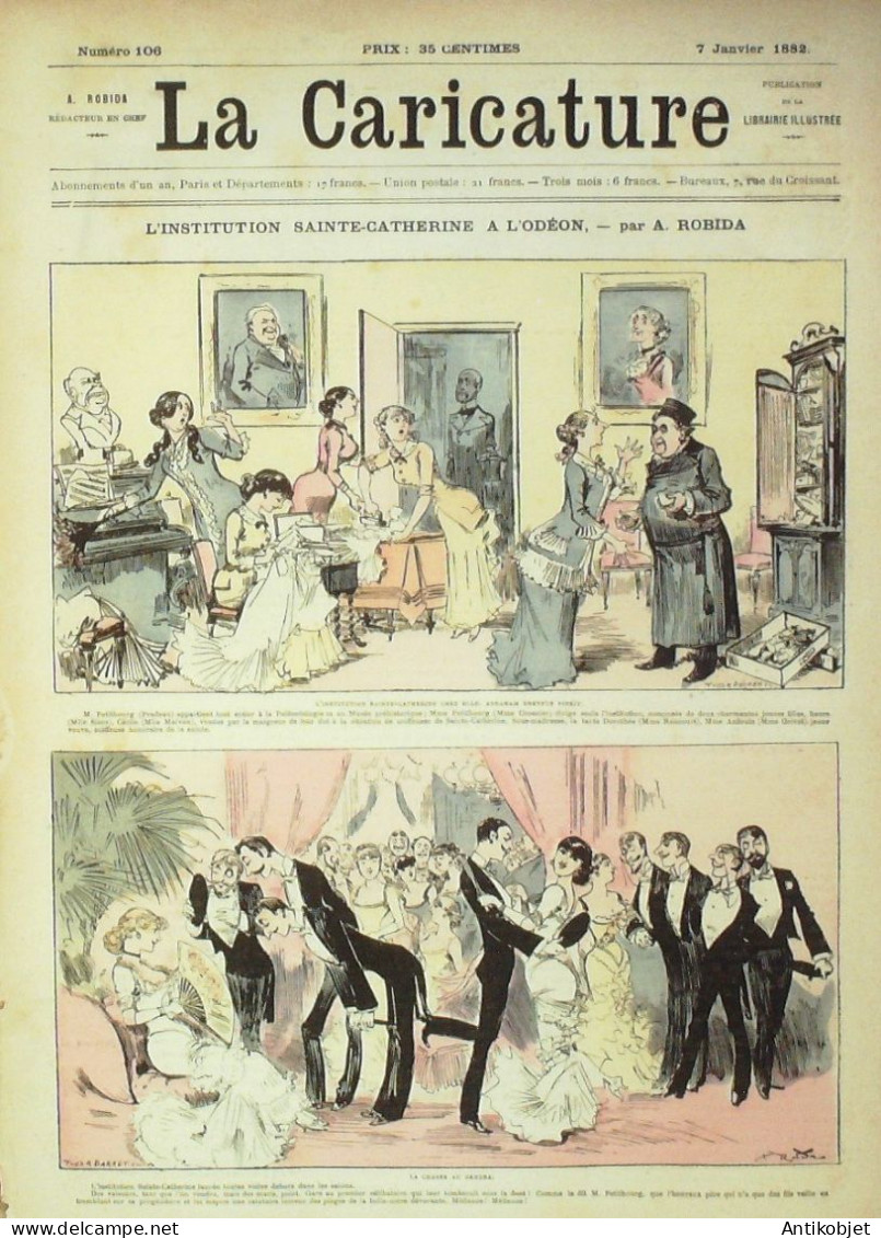 La Caricature 1882 N°106 Institution De Ste-Catherine Robida Vie Dnas Les Brasseires Bach Loys - Magazines - Before 1900