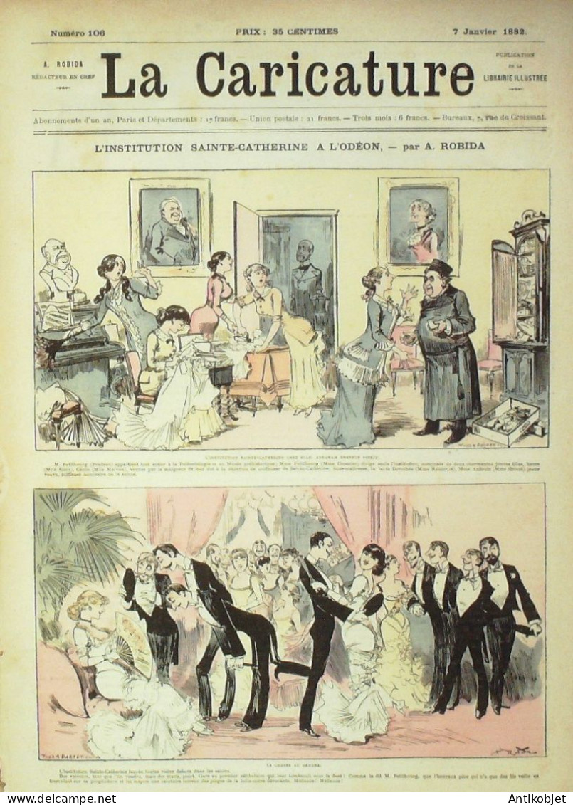 La Caricature 1882 N°106 Institution De Ste-Catherine Robida Vie Dnas Les Brasseires Bach Loys - Tijdschriften - Voor 1900