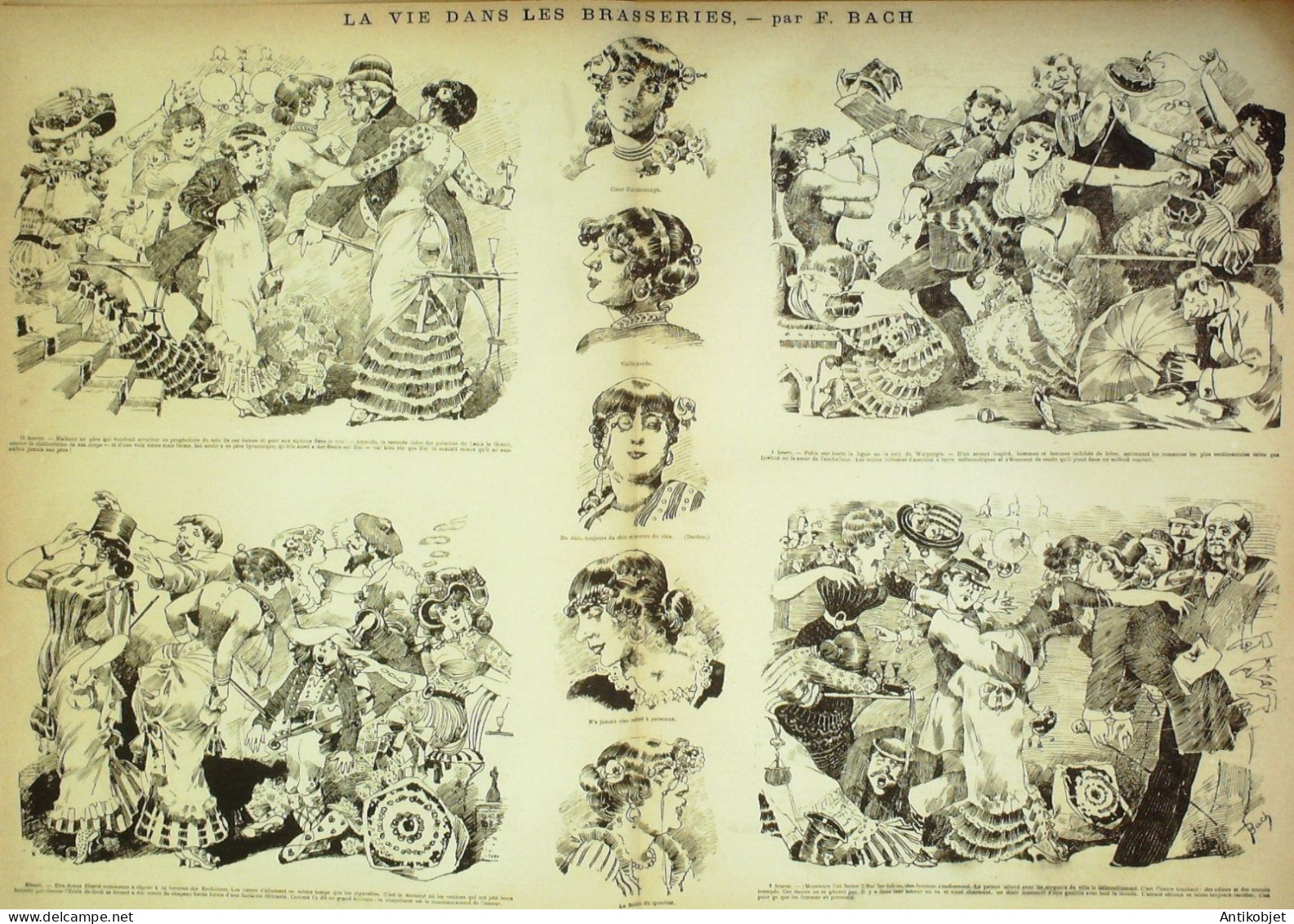 La Caricature 1882 N°106 Institution De Ste-Catherine Robida Vie Dnas Les Brasseires Bach Loys - Magazines - Before 1900