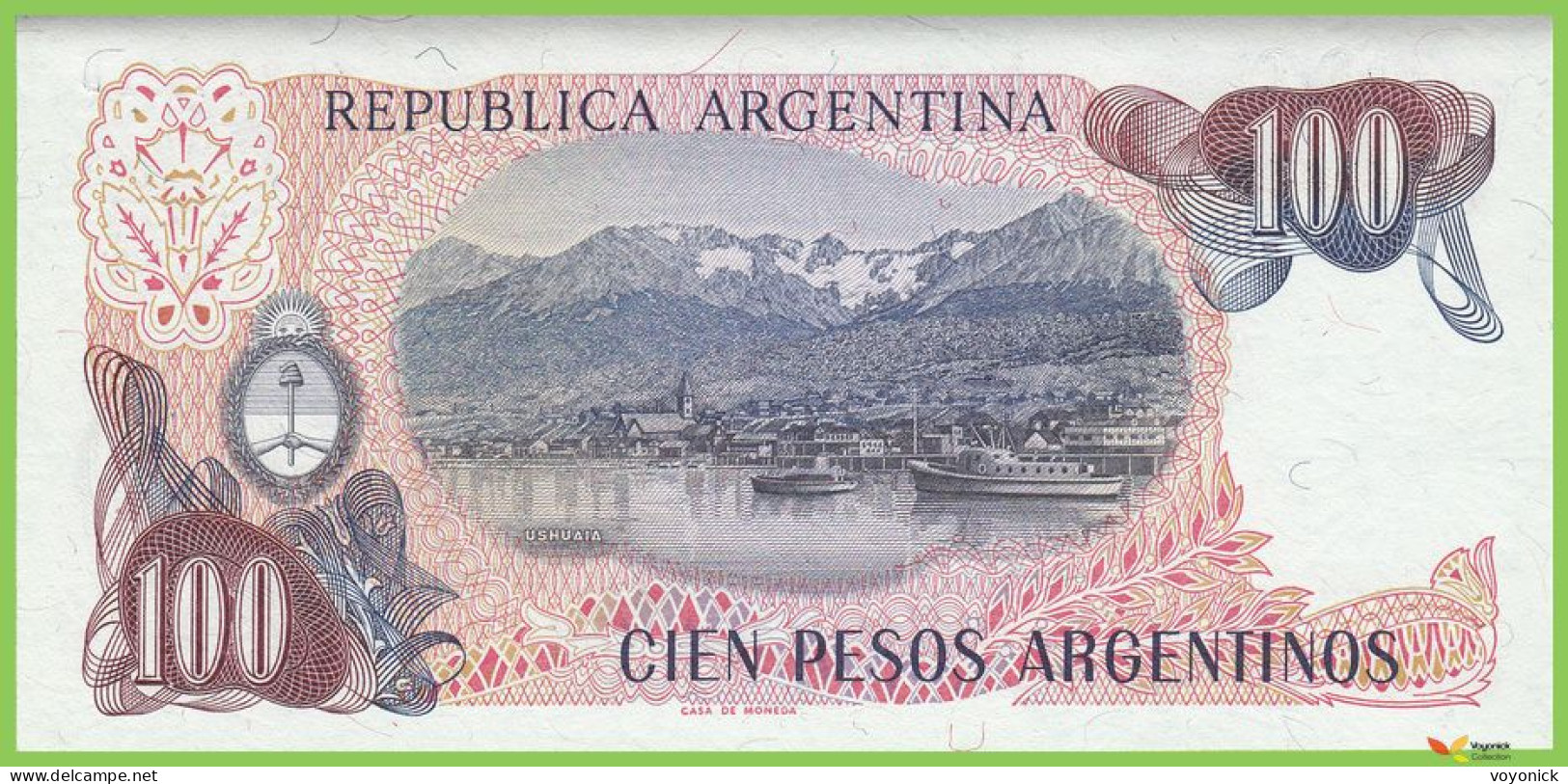 Voyo ARGENTINA 100 Pesos Argentinos ND(1983) P315a(1) B368a 83.B UNC - Argentinien