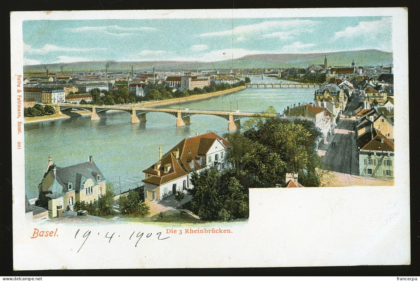 14448 - SUISSE - BASEL - Die 3 Rheinbrücken  - Dos Non Divisé - Bâle