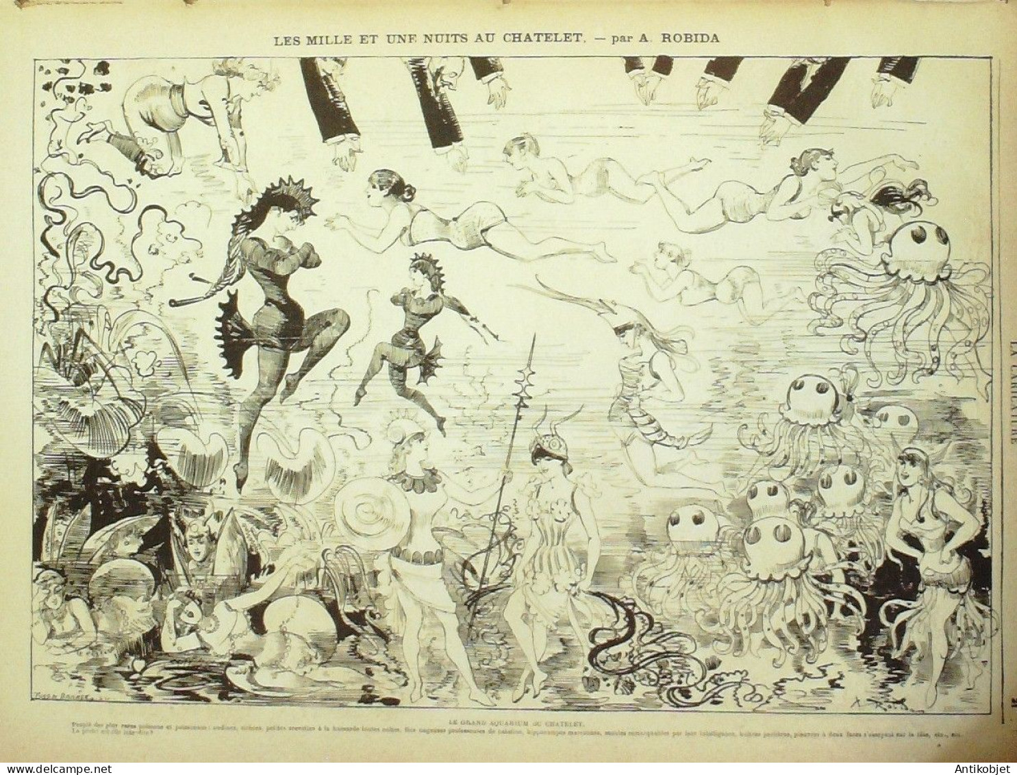 La Caricature 1882 N°107 Mille Et Une Nuits Robida Loys Gino - Revues Anciennes - Avant 1900