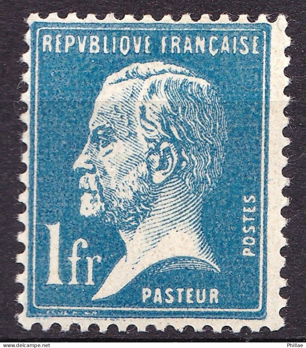 179 - 1F Bleu Type Pasteur - Neuf N* - TB - 1922-26 Pasteur