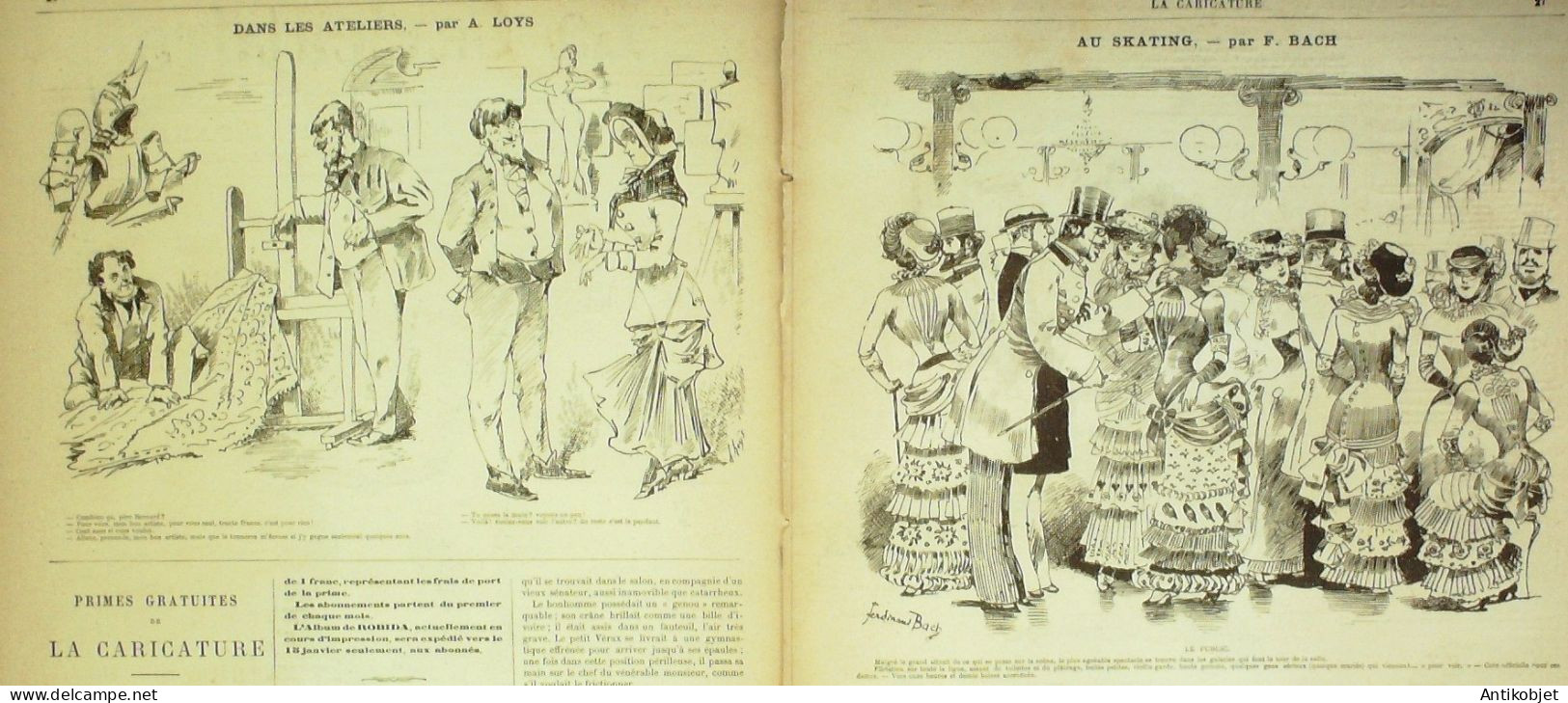 La Caricature 1882 N°108 Mystères De PAris Robida Skating Ballet Bach - Revues Anciennes - Avant 1900