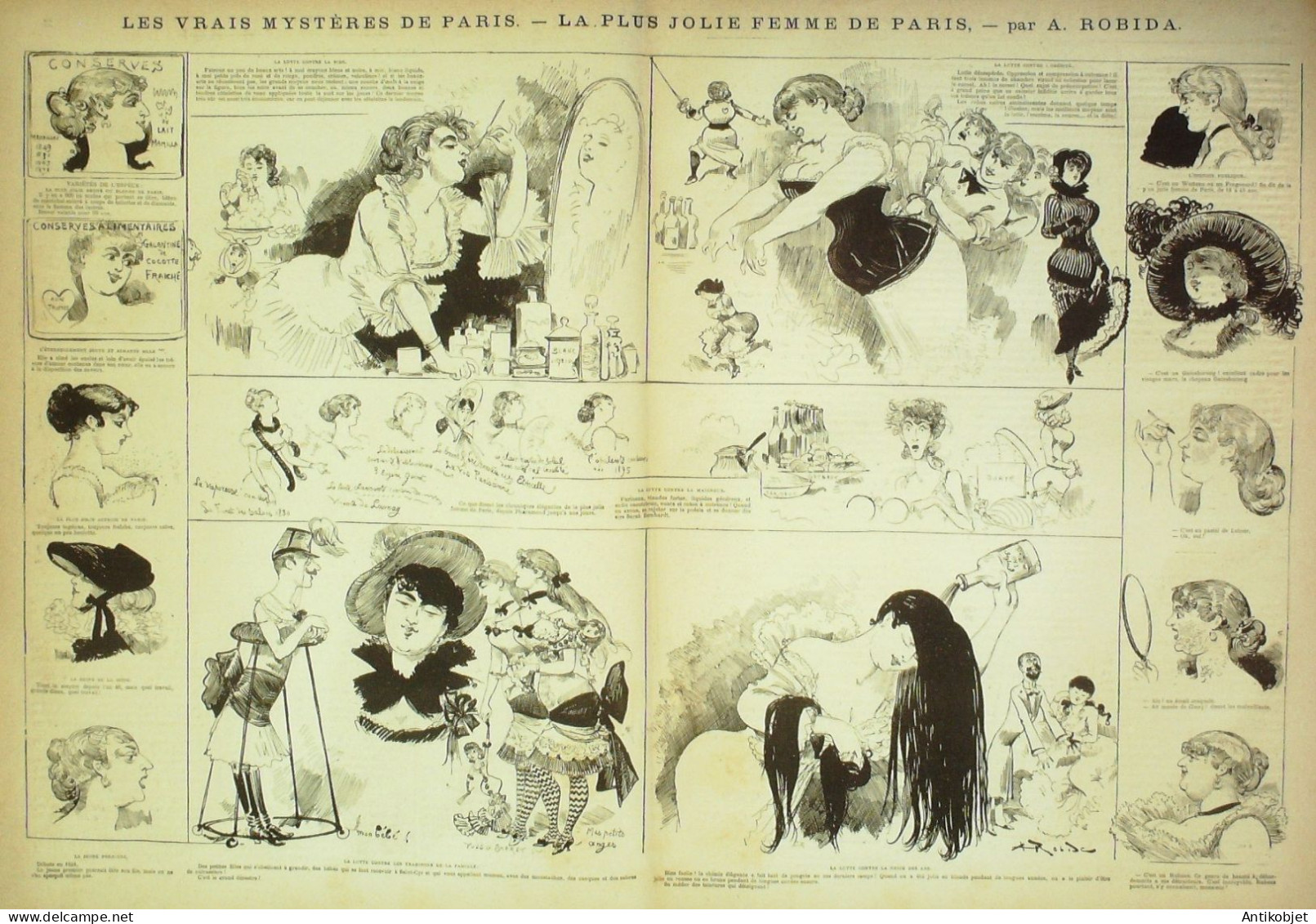 La Caricature 1882 N°108 Mystères De PAris Robida Skating Ballet Bach - Tijdschriften - Voor 1900