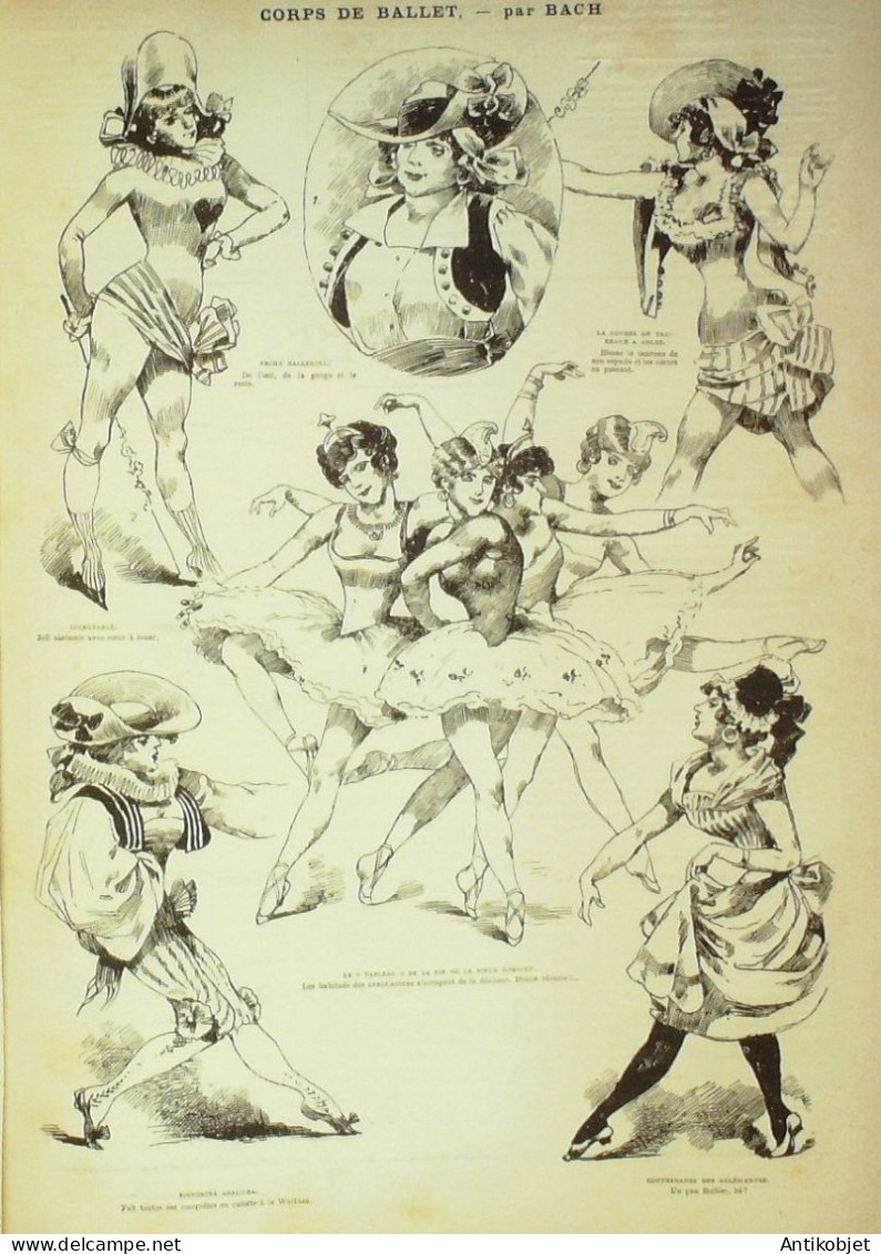 La Caricature 1882 N°108 Mystères De PAris Robida Skating Ballet Bach - Tijdschriften - Voor 1900