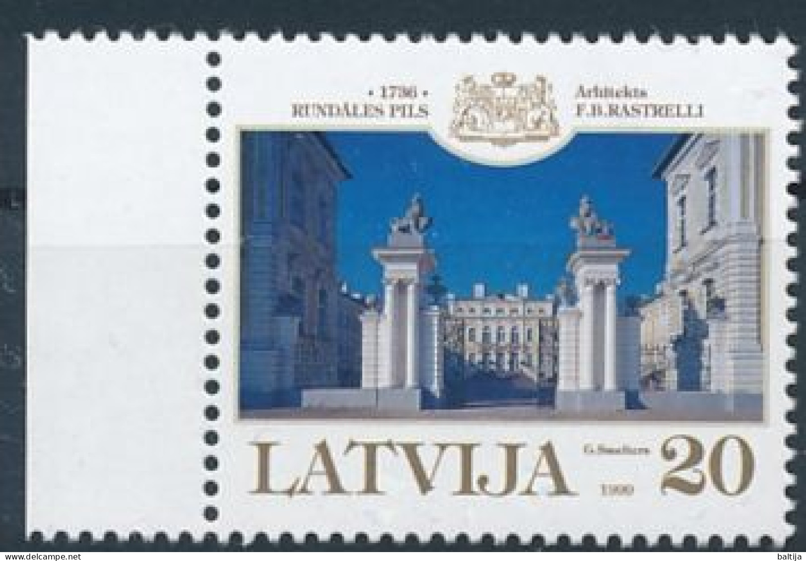 Mi 510 ** MNH / Rundāle Palace, Architecture, Rastrelli - Lettonia