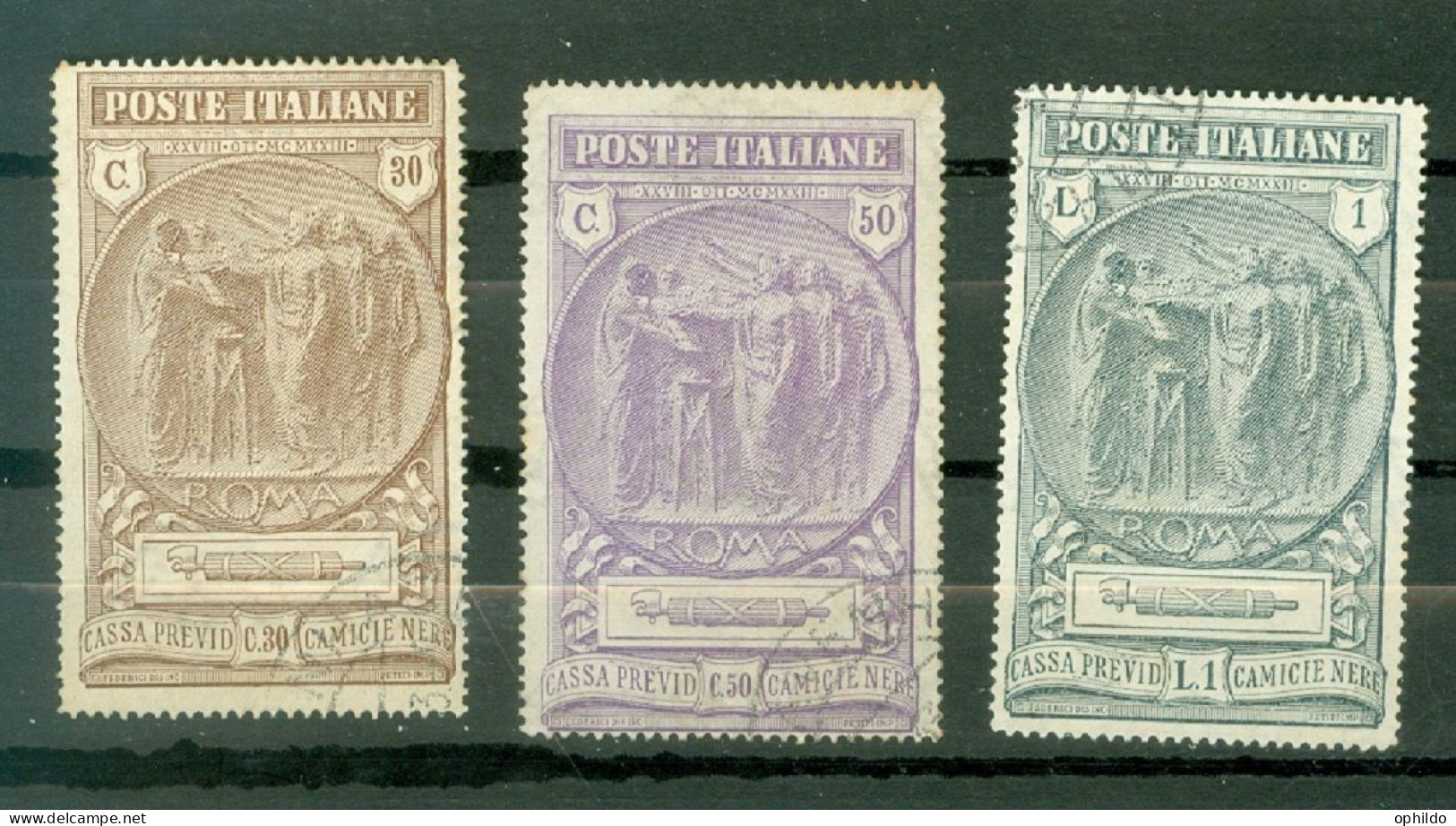 Italie   Sassone  147/149  Ou  Michel  183/185   Ob  TB      - Oblitérés