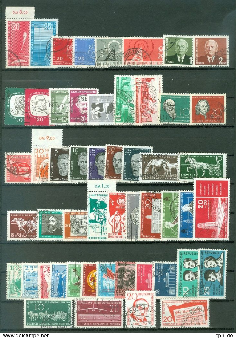 DDR   Année Quasi Complete   1958  Ob  Voir Scan Et Description   - Used Stamps