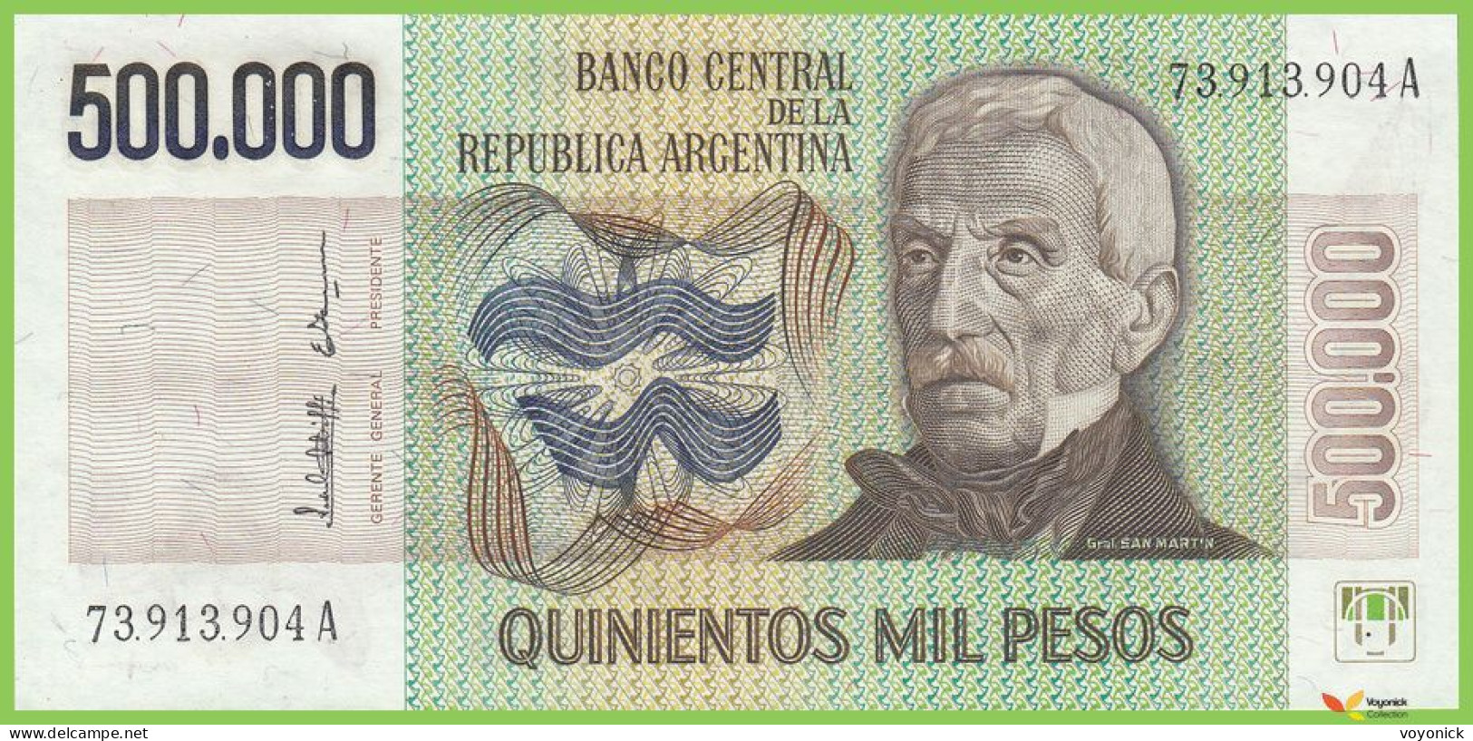 Voyo ARGENTINA 500000 Pesos ND(1981) P309b B362b 73.A UNC - Argentinië