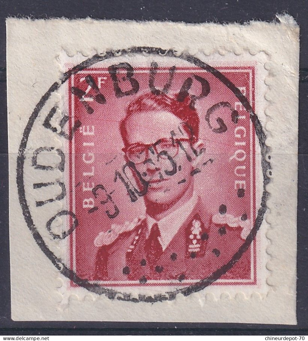 Timbre Belge ROI KING TYPE MARCHAND CACHET OUDENBURG - Usados