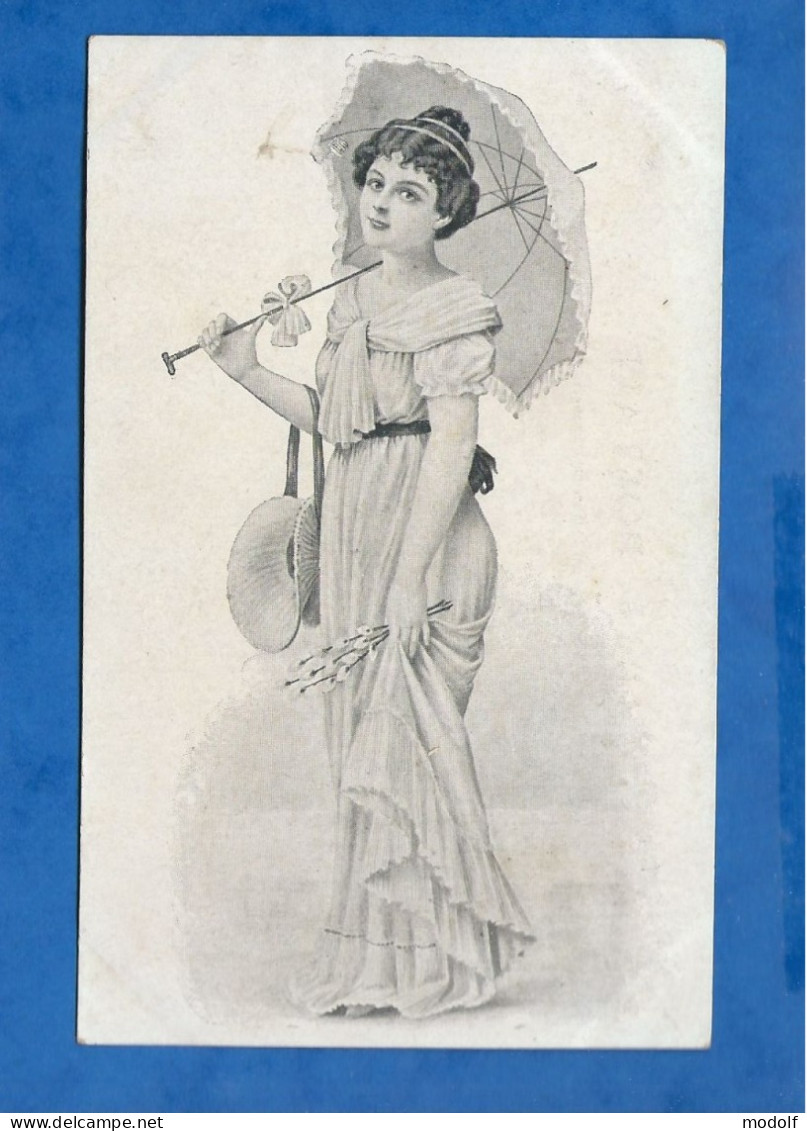 CPA - Illustrateurs - Dame élégante Avec Ombrelle - Non Signé - Circulée - 1900-1949