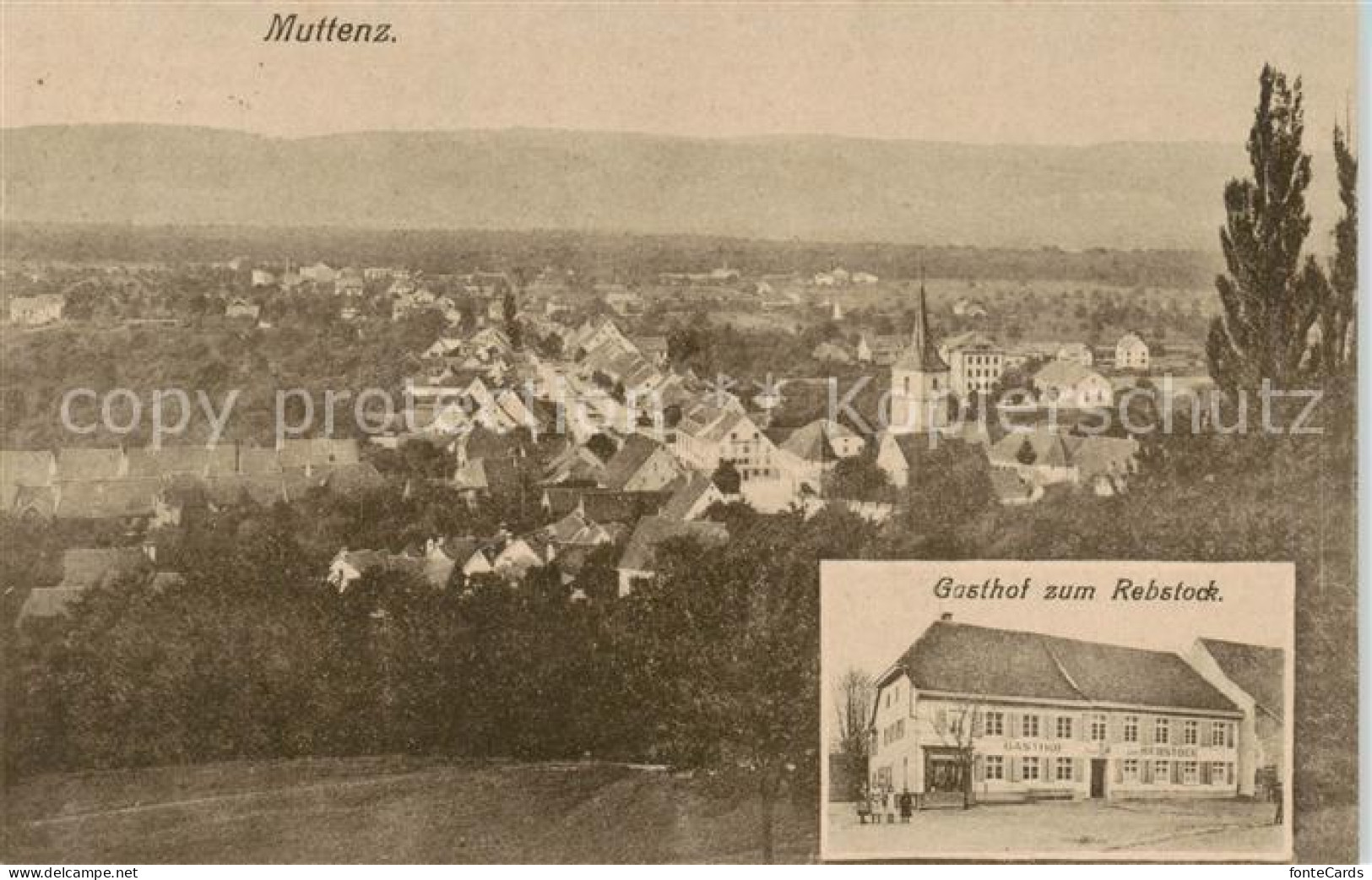 13850968 Muttenz BL Panorama Gasthof Zum Rebstock  - Autres & Non Classés