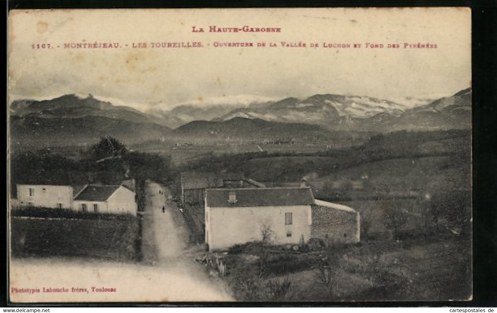 CPA Montréjeau, Les Toureilles, Ouverture De La Vallée De Luchon Et Fond Des Pyrénées  - Montréjeau