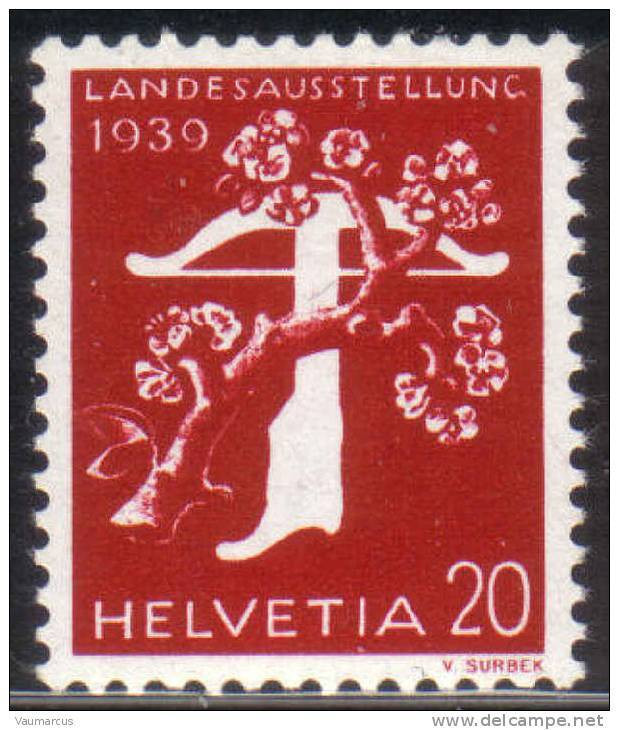 1939 Zu 230z / Mi 346z / YT 339 ** / MNH SBK 4,- - Unused Stamps