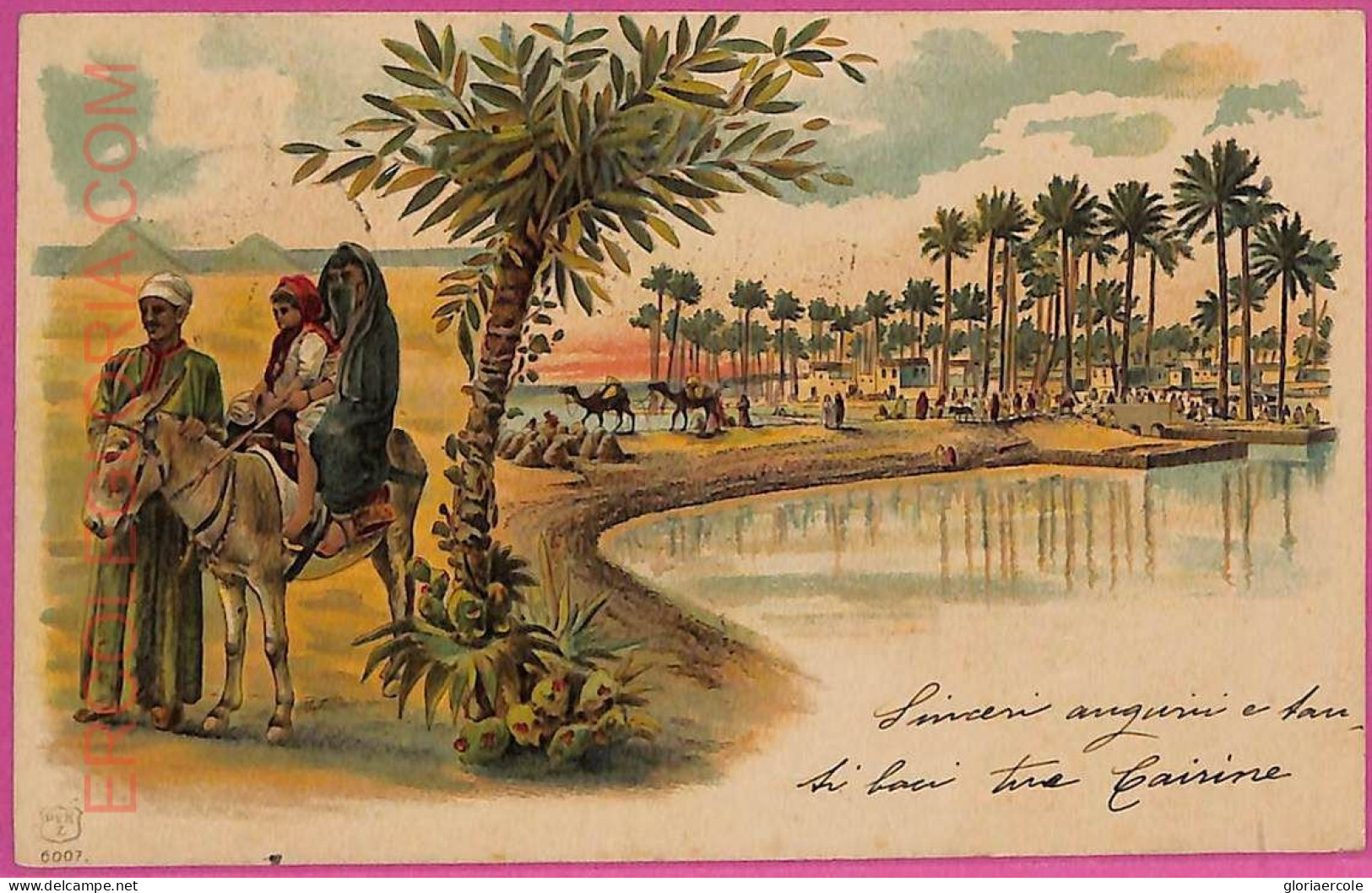 Ag2671 - EGYPT - VINTAGE POSTCARD  - Ethnic - 1901 - Afrika