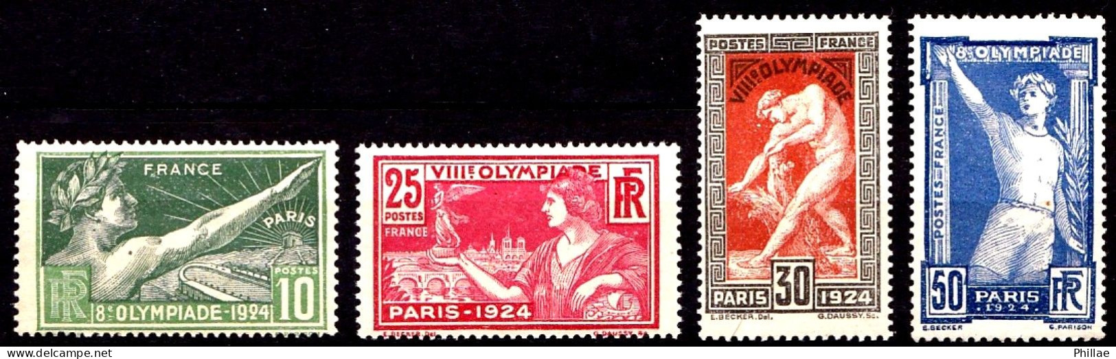183 / 186 - Jeux Olympiques Paris 1924 - Complet 4 Valeurs - Neufs N** - TB - Nuevos