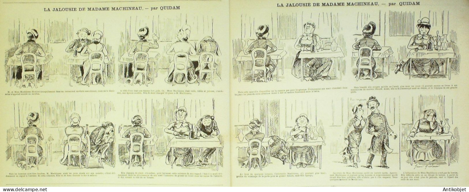 La Caricature 1882 N°111 Guerre Aux Célibataires Robida Mme Machideau Quidam - Tijdschriften - Voor 1900