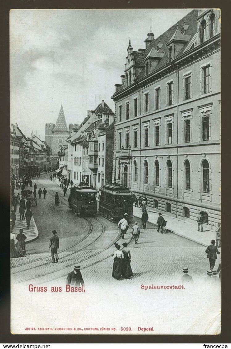 14458 - SUISSE - GRUSS Aus BASEL - Spalenvorstadt - DOS NON DIVISE - Bazel