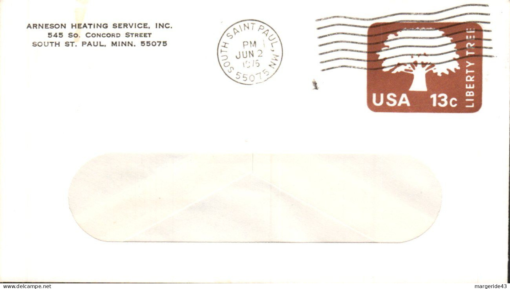 USA ETATS UNIS ENTIER LETTRE DE SOUTH SAINT PAUL 1976 - Covers & Documents