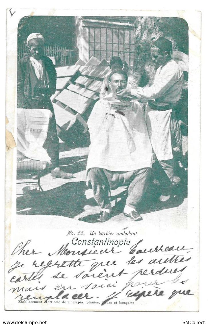 VOIR DESCRIPTION. Constantinople, Un Barbier Ambulant (A15p19) - Turquie