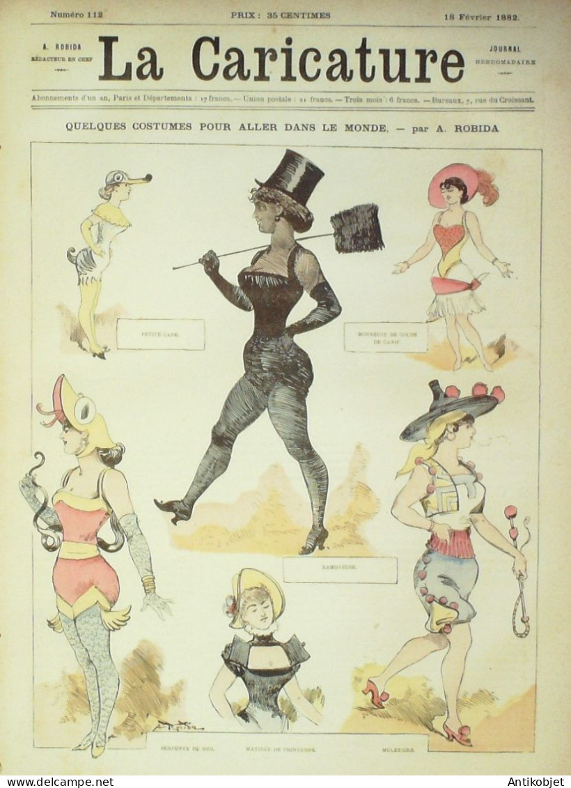 La Caricature 1882 N°112 Costumes Du Monde Robida Jours Gras Draner La Guinée Gino - Tijdschriften - Voor 1900