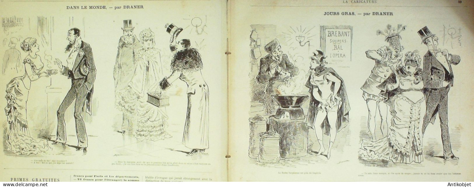 La Caricature 1882 N°112 Costumes Du Monde Robida Jours Gras Draner La Guinée Gino - Magazines - Before 1900