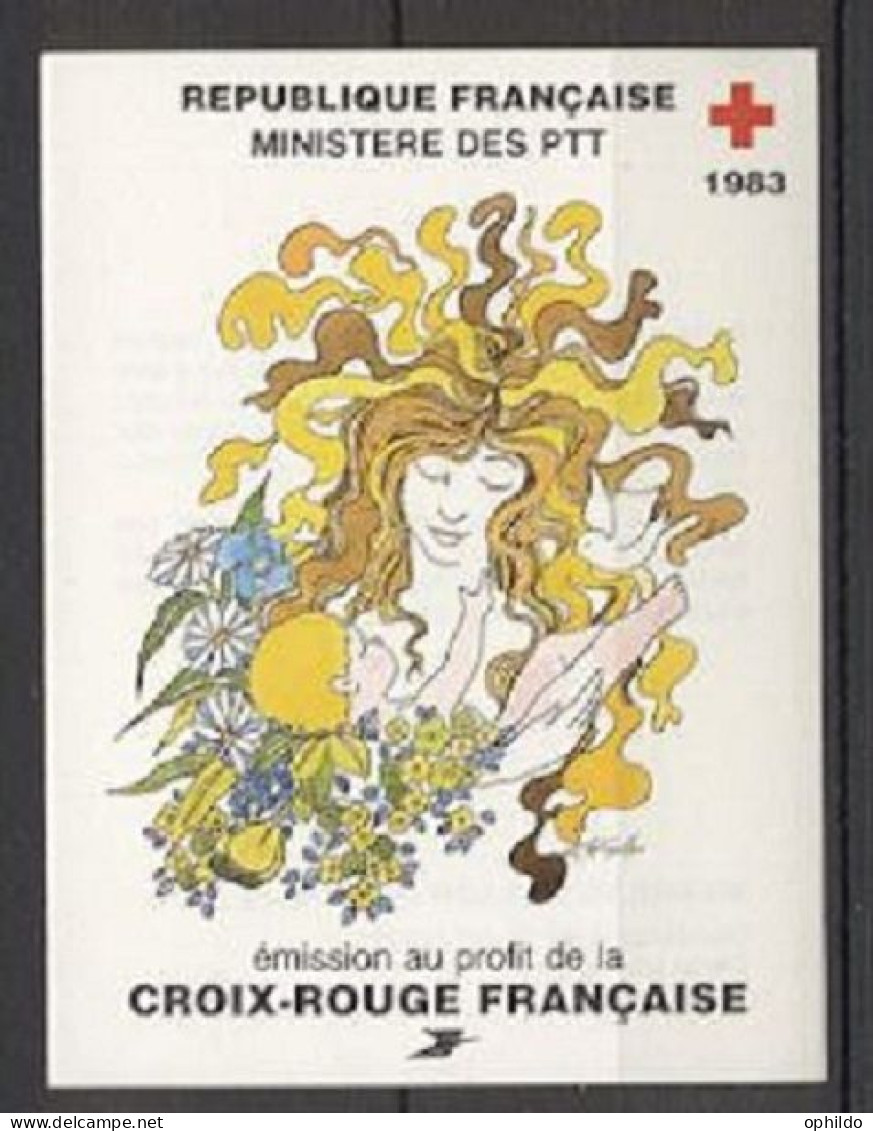 France  Carnet 2032 Année 1983  * *  TB   - Cruz Roja