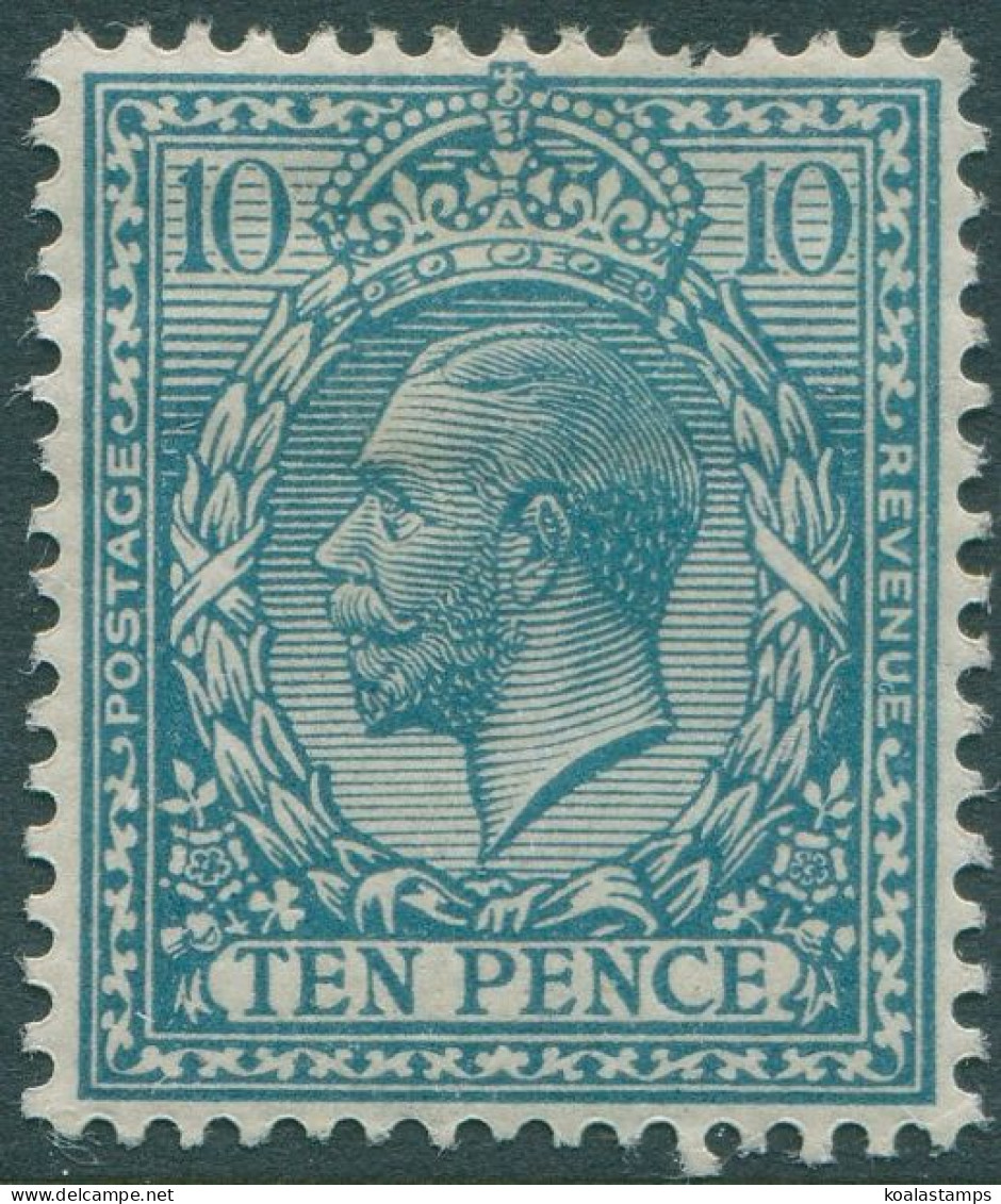 Great Britain 1912 SG394 10d Turquoise-blue KGV MLH - Unclassified