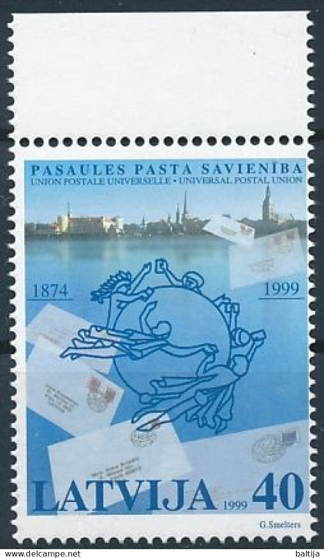 Mi 513 ** MNH / UPU, Universal Postal Union, 125th Anniversary - Latvia