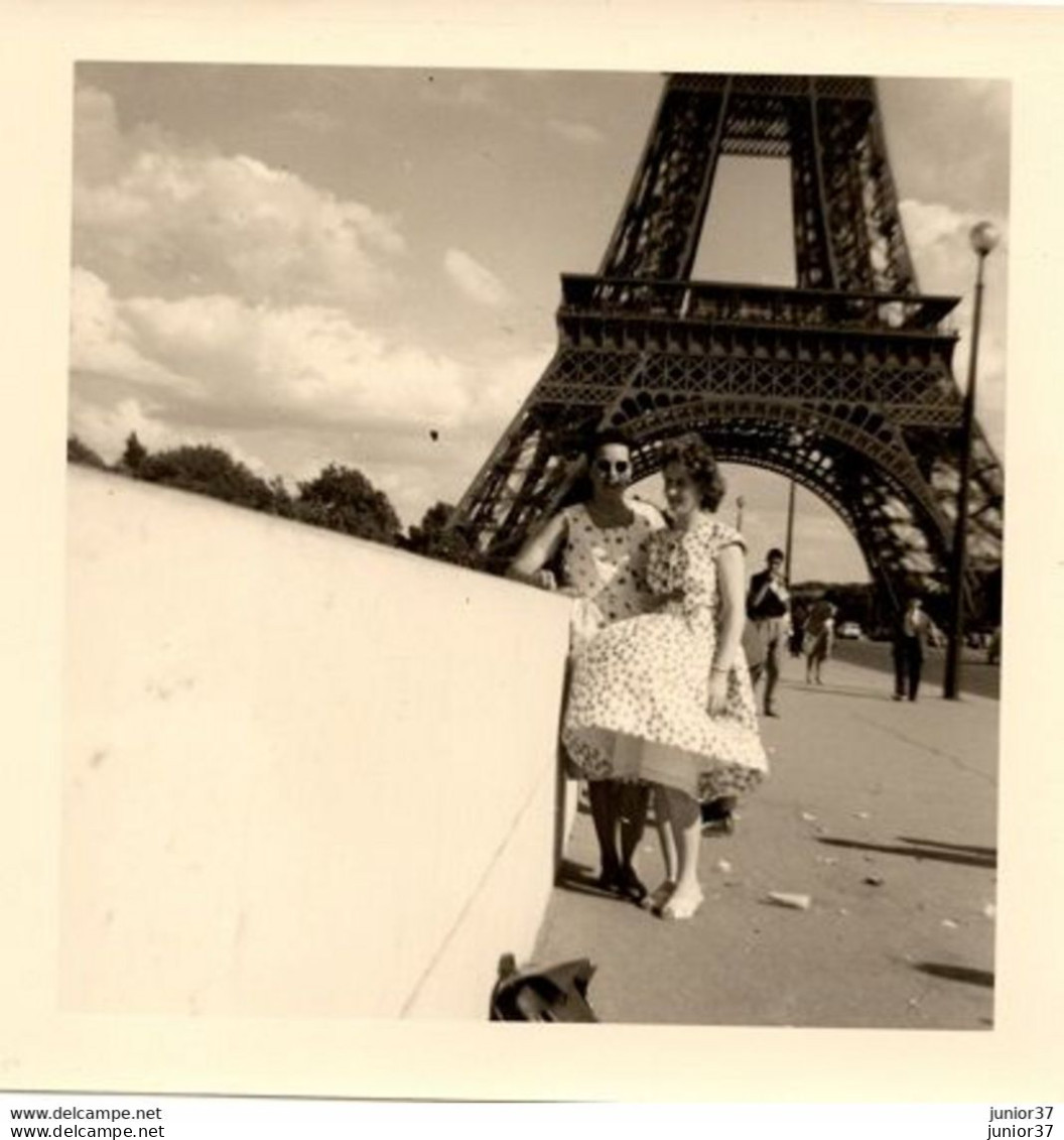 3 Photos De Paris Arc De Triomphe, Tour Eiffel, Avec Voitures Citroën Traction, Peugeot, 1947 - Coches