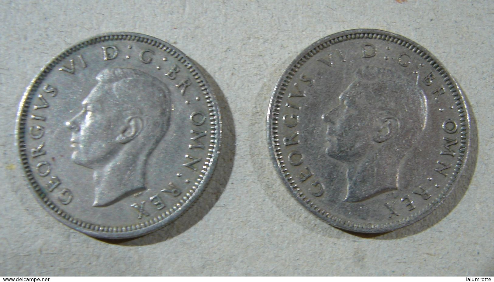 Monnaie.18. Georges VI, One Shilling 1948 Et 1950 - I. 1 Shilling