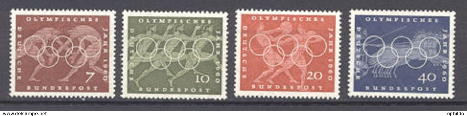 RFA    205/208   * *  TB     Sport  JO Rome 1960   - Ungebraucht