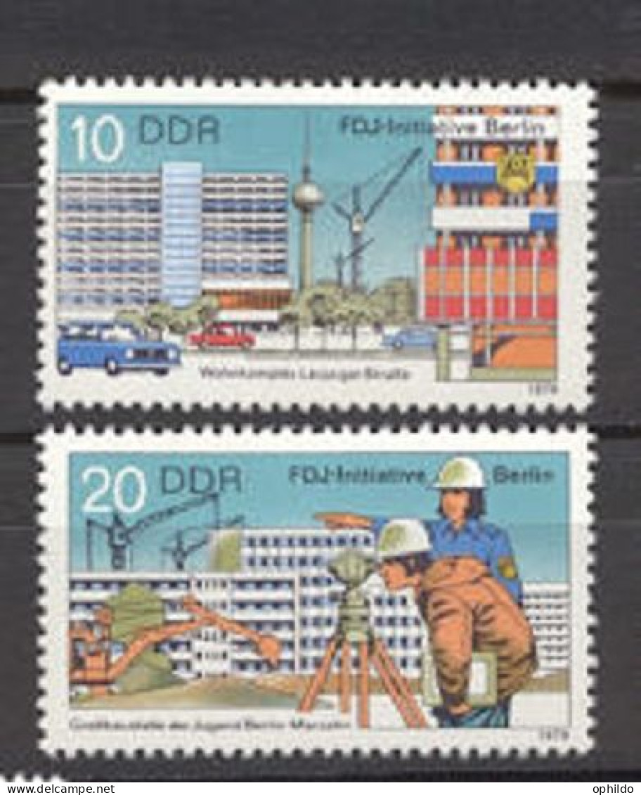 DDR  2091/2092  * *  TB  - Unused Stamps