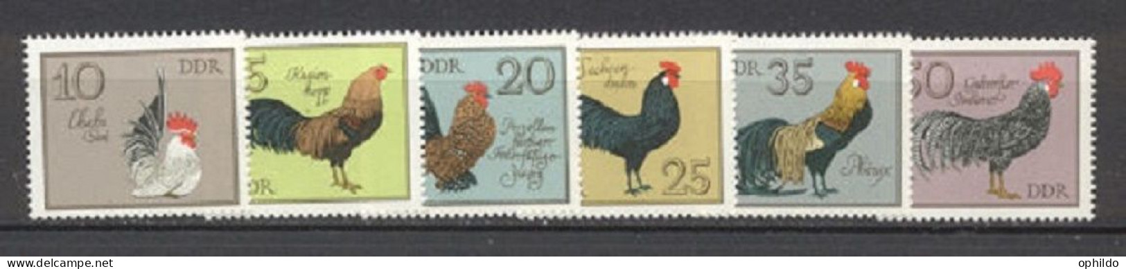 DDR  2062/2067  * *  TB  Oiseau Coq   - Unused Stamps