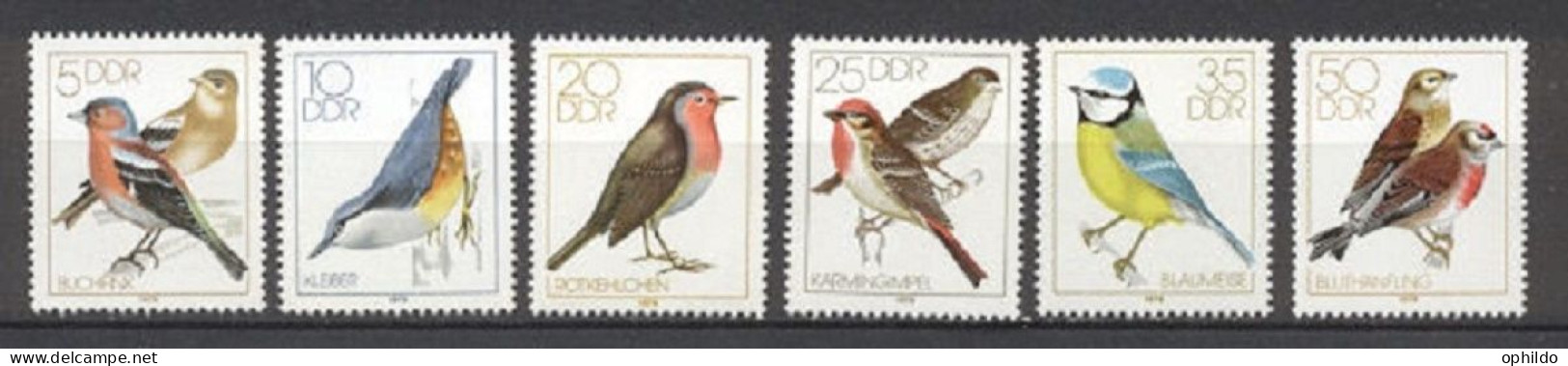 DDR  2056/2061  * *  TB  Oiseau   - Nuovi