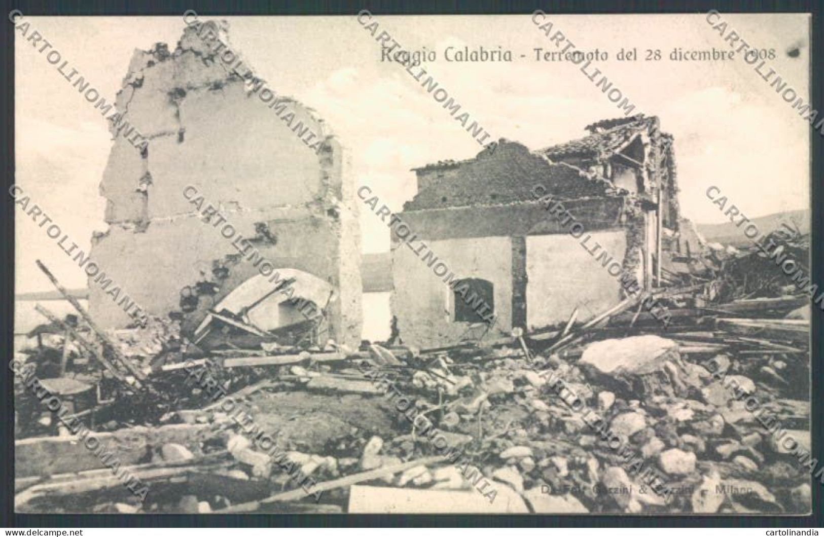 Reggio Calabria Città Terremoto Cartolina ZB2724 - Reggio Calabria