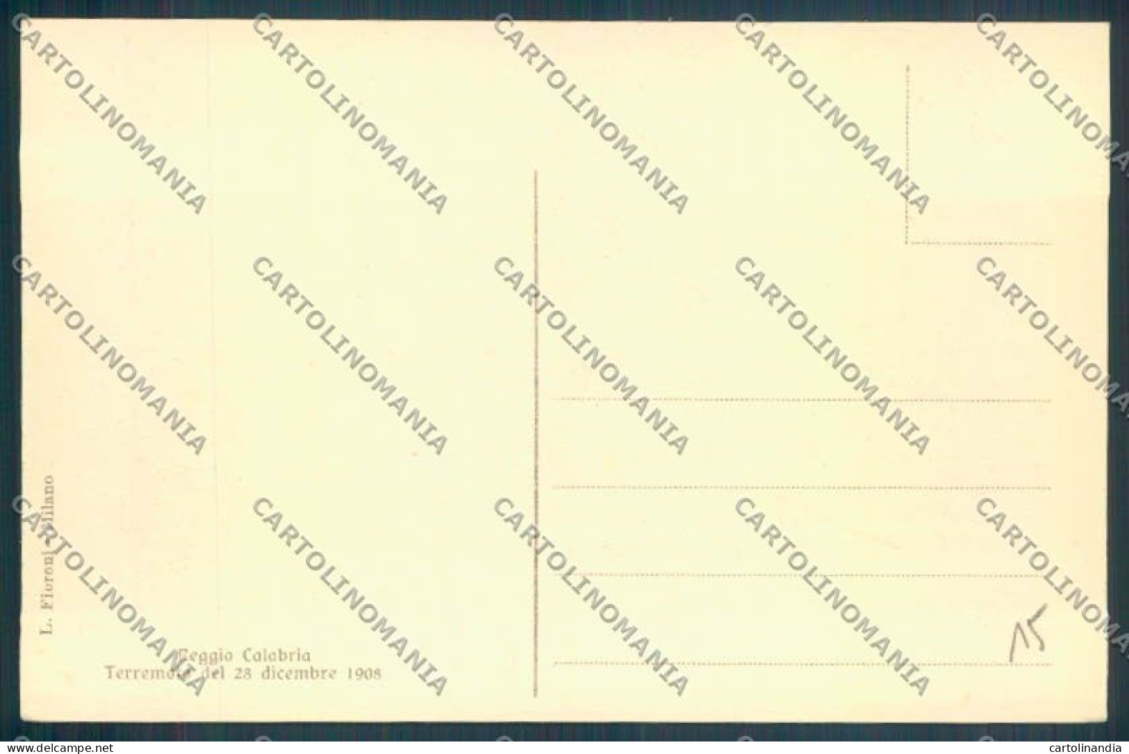 Reggio Calabria Città Terremoto Cartolina ZB2731 - Reggio Calabria