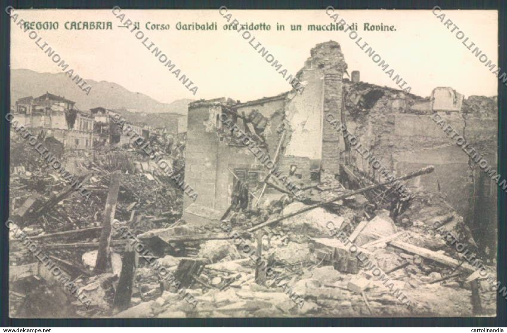 Reggio Calabria Città Terremoto Cartolina ZB2737 - Reggio Calabria