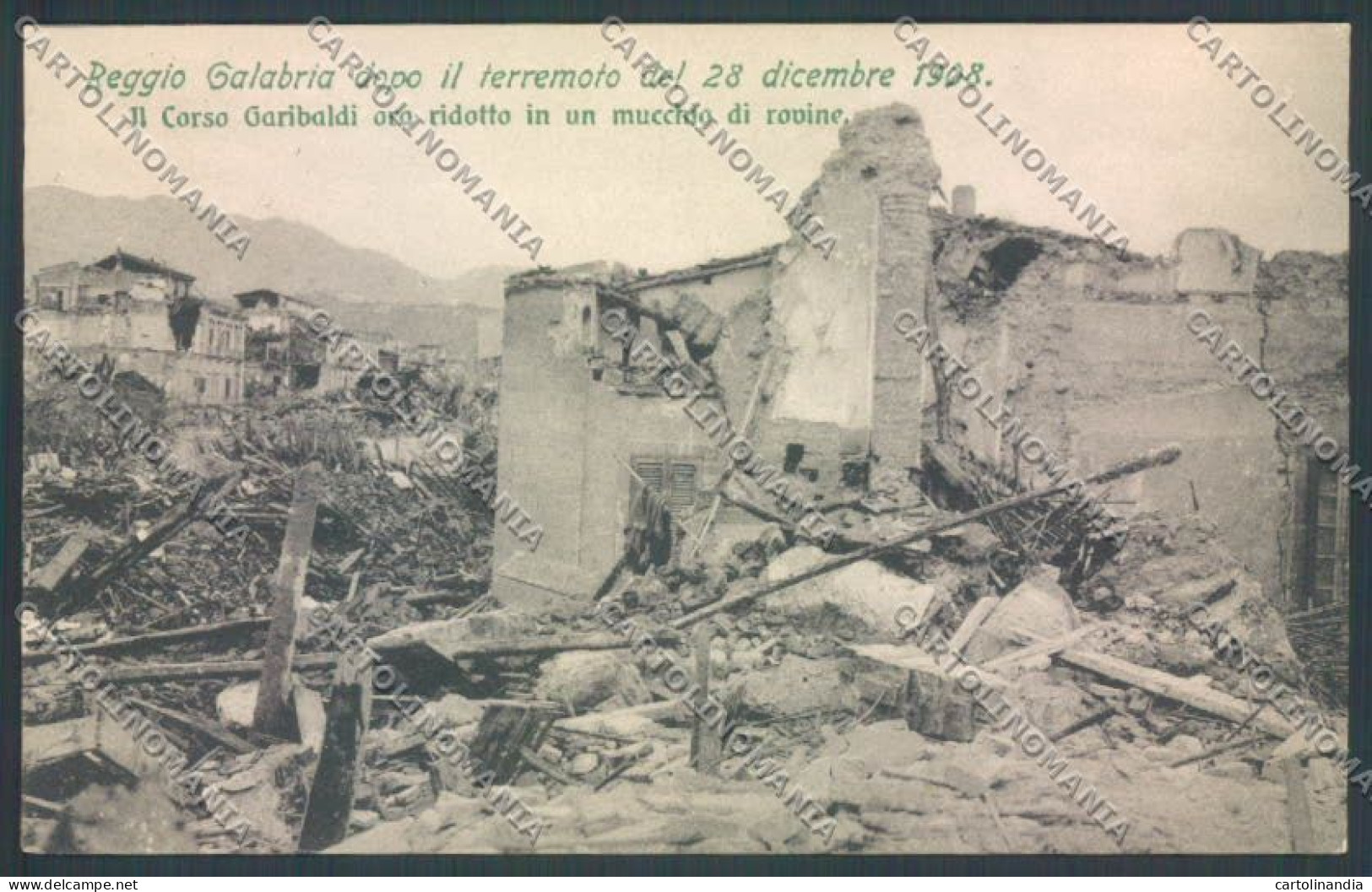 Reggio Calabria Città Terremoto Cartolina ZB2741 - Reggio Calabria