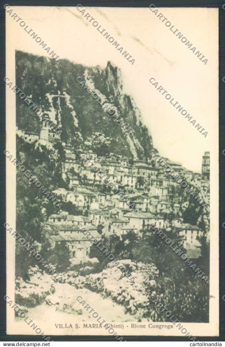 Chieti Villa Santa Maria PIEGA Cartolina ZB2844 - Chieti