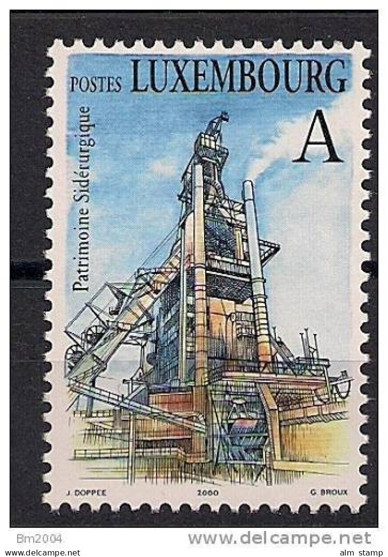 2000 Luxemburg Mi. 1514**MNH  Geschichte Der Eisenindustrie  Hochofen „B“ Der ARBED, Esch-Belva - Ungebraucht