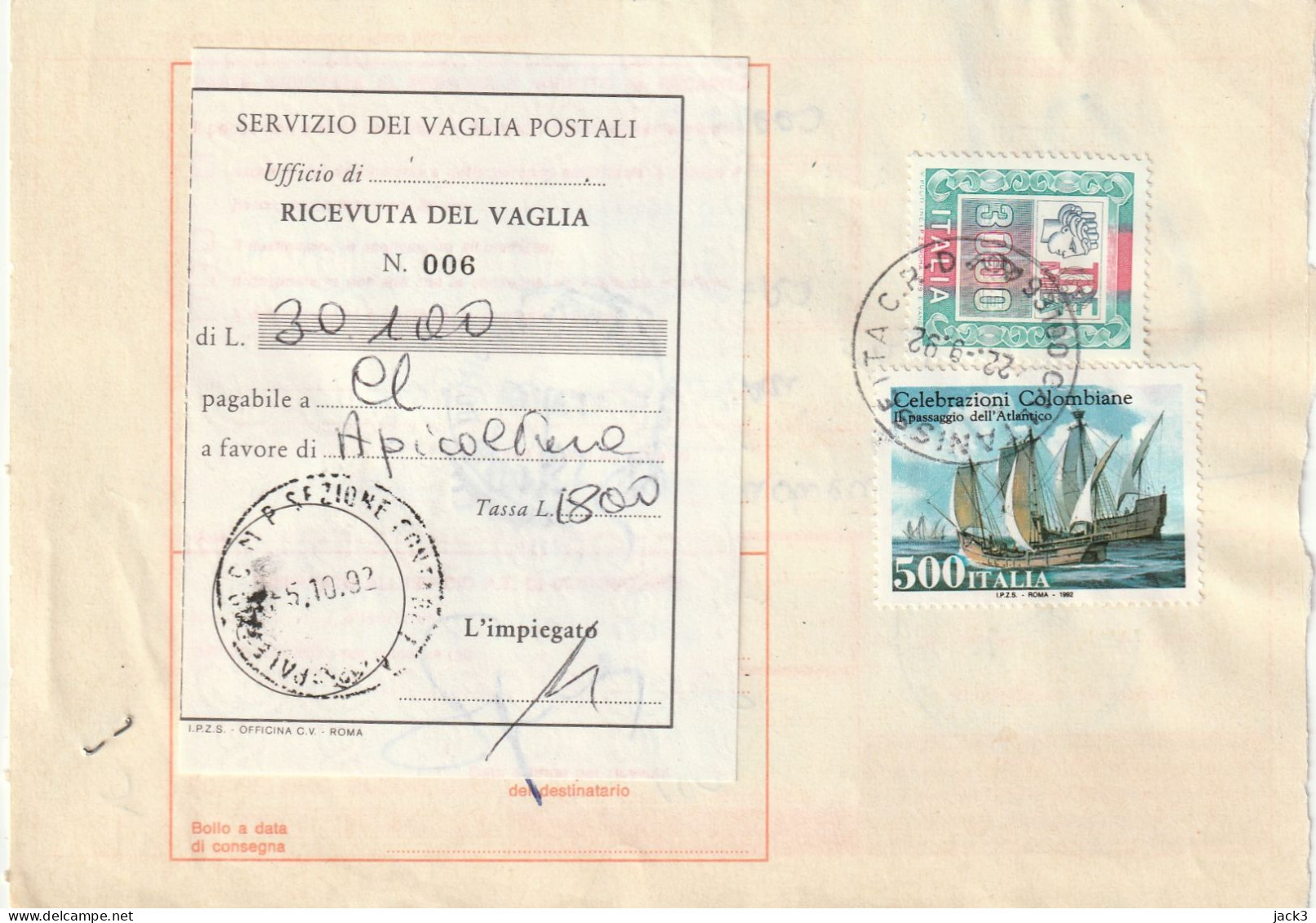 BOLLETTINO POSTALE -  ALB. - Colis-postaux