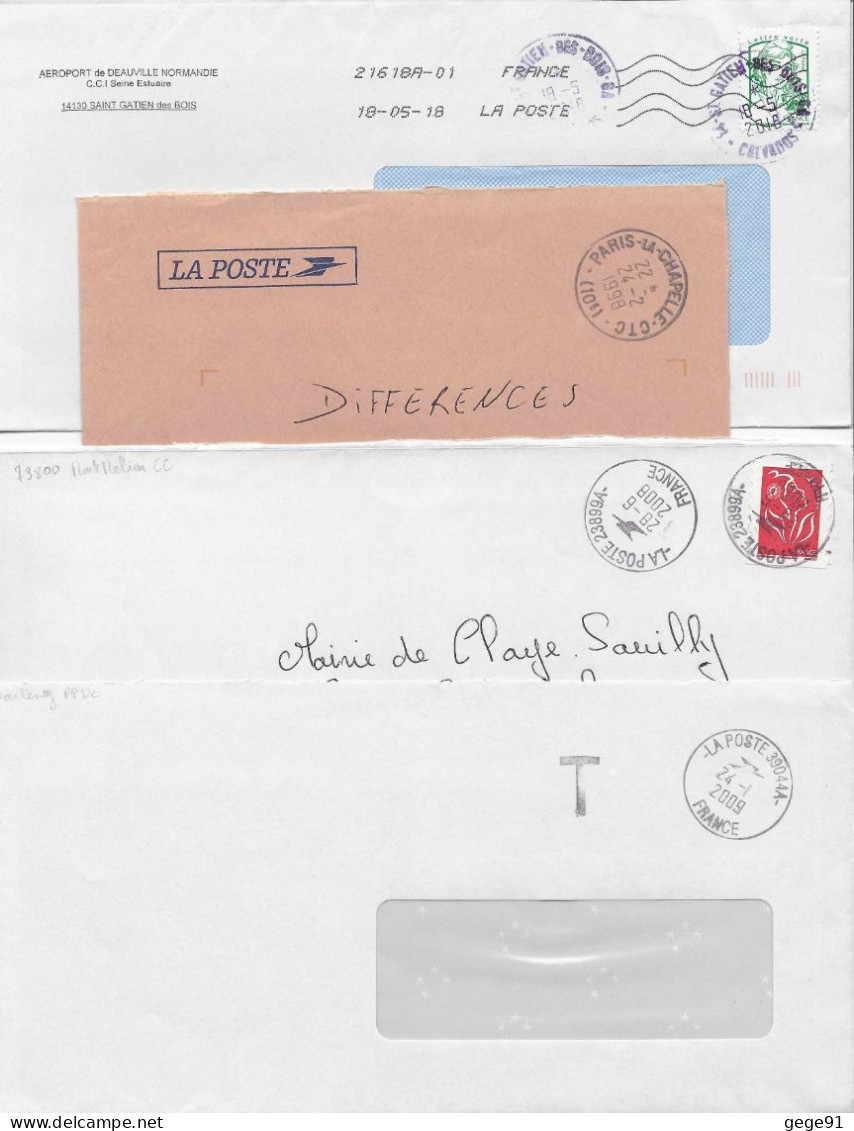 Cachets Manuels _ Lot De 10 Lettres - Manual Postmarks