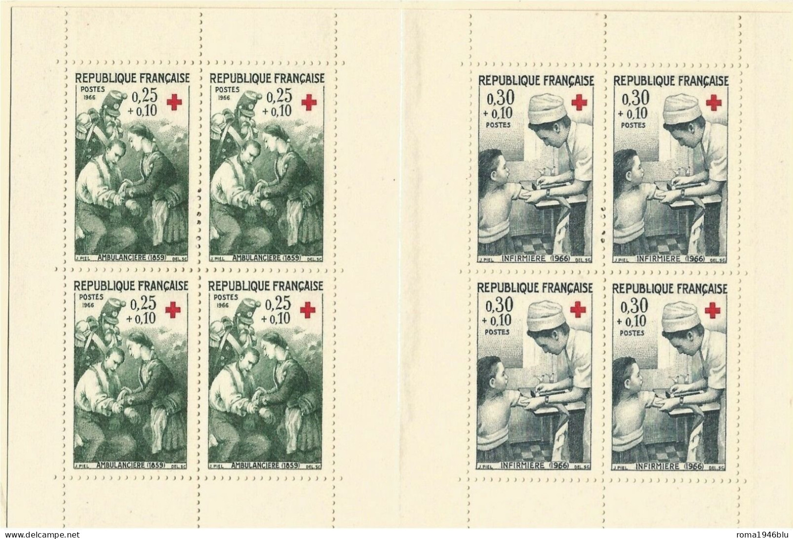 FRANCIA 1966 LIBRETTO PRO CROCE ROSSA ** MNH - Croix Rouge