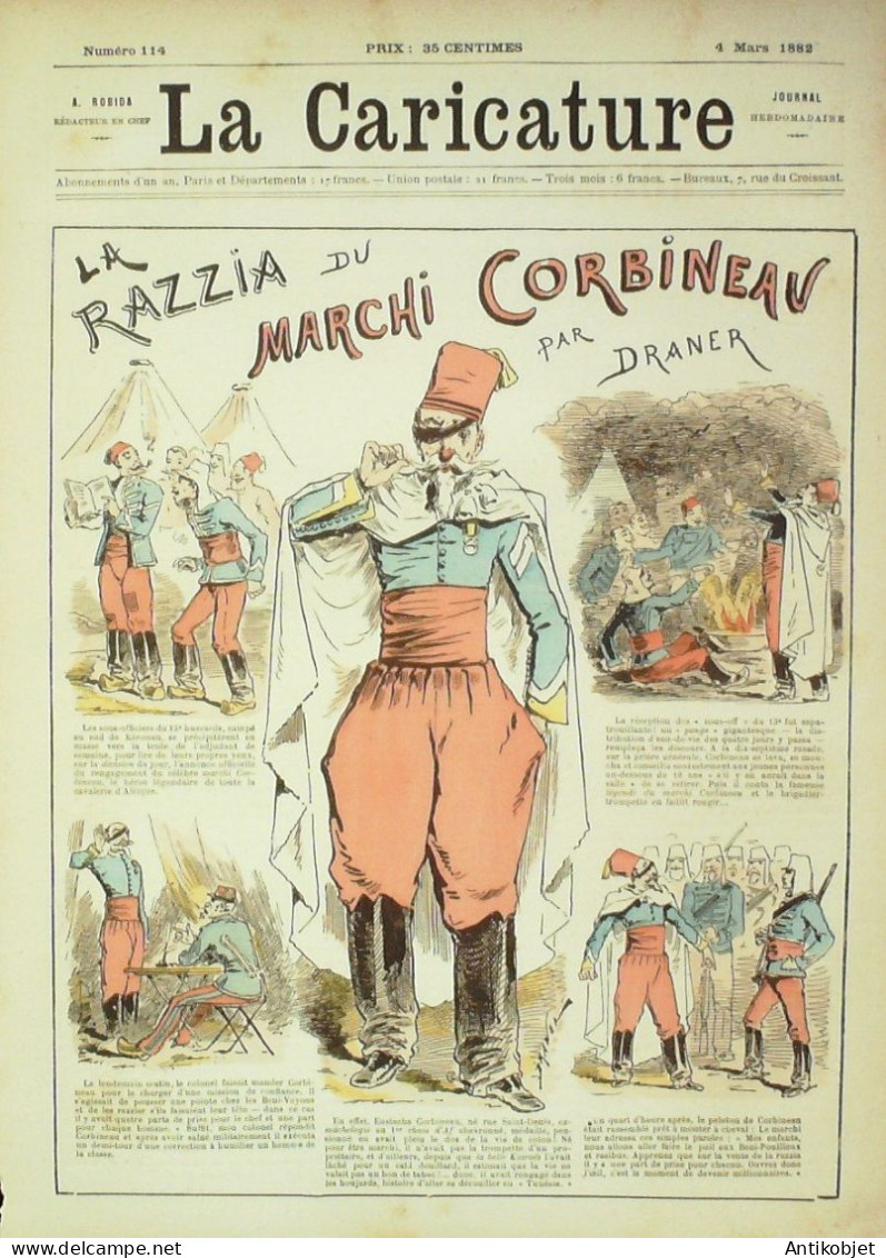 La Caricature 1882 N°114 La Razzia Au Marchi Corbineau Draner L'épuration Draner - Magazines - Before 1900