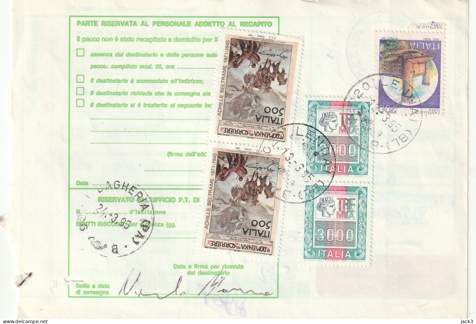 BOLLETTINO POSTALE -  ALB. - Postal Parcels